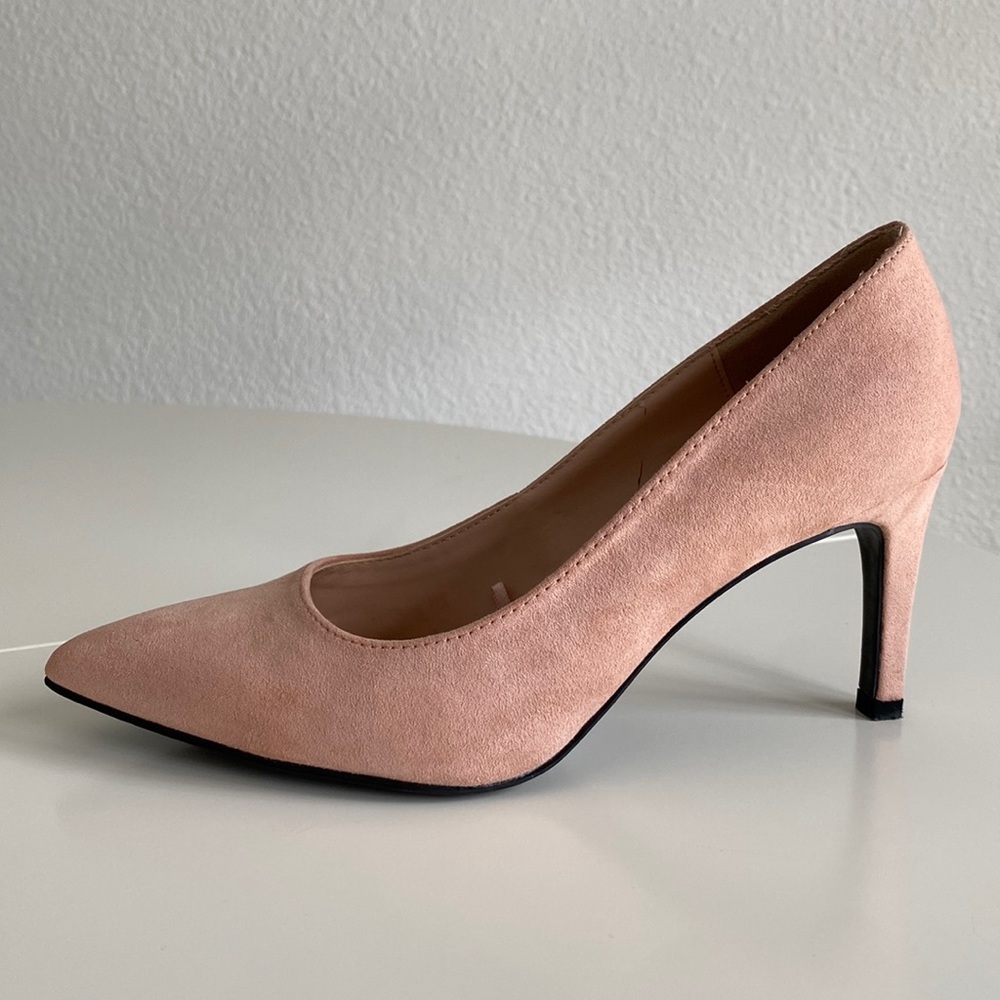 Zara Faux suede shoes. Pale pink. Size 6